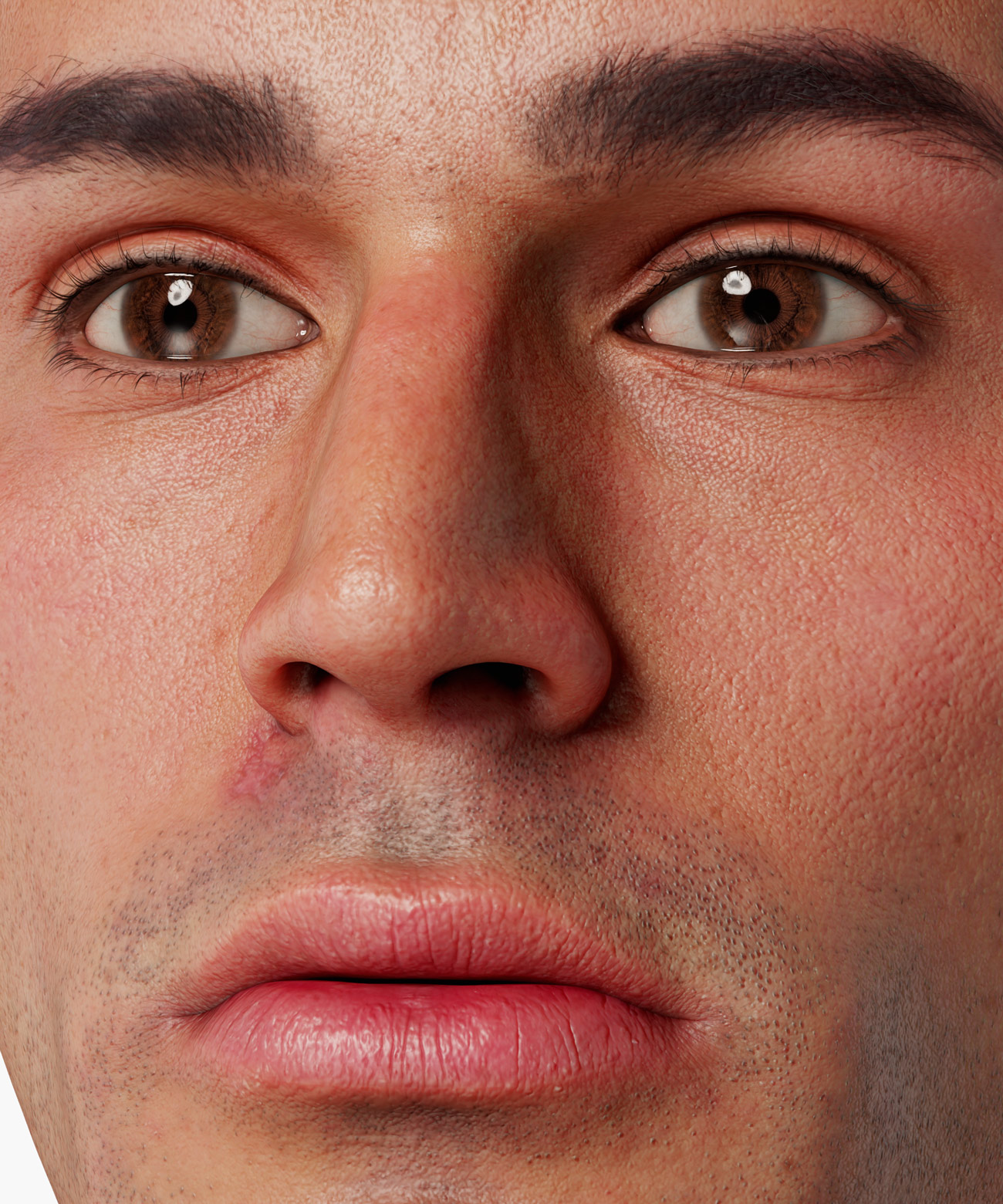 Download high resolution male body scan with muscules